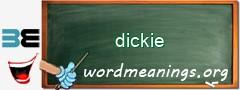 WordMeaning blackboard for dickie